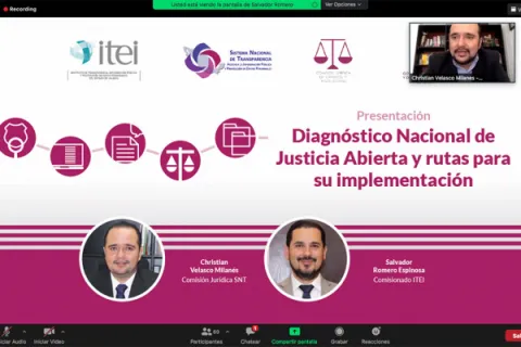 Captura de pantalla de la sesión virtual