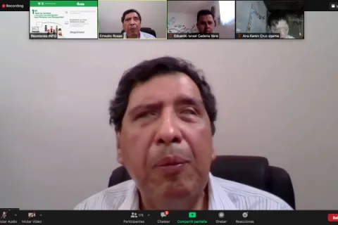 Captura de pantalla de la sesión virtual