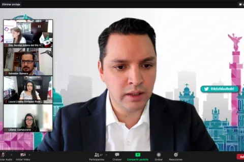 Captura de pantalla de la sesión virtual