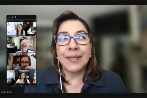 Captura de pantalla de la sesión virtual