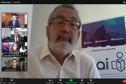 Captura de pantalla de la sesión virtual