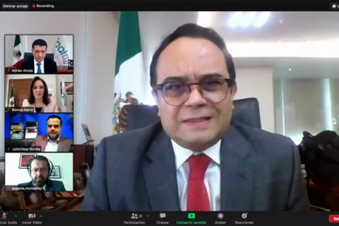 Captura de pantalla de la sesión virtual
