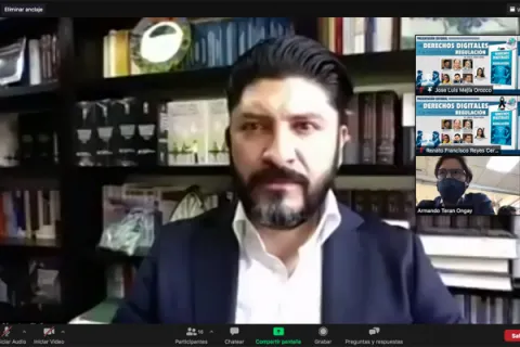 Captura de pantalla de la sesión virtual