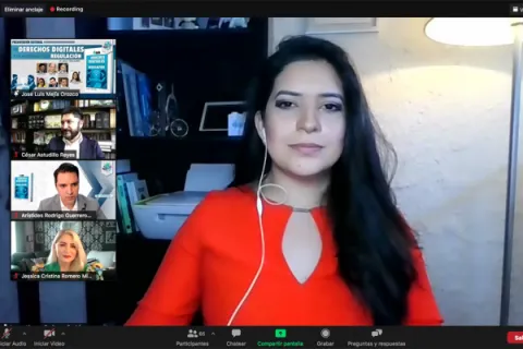 Captura de pantalla de la sesión virtual