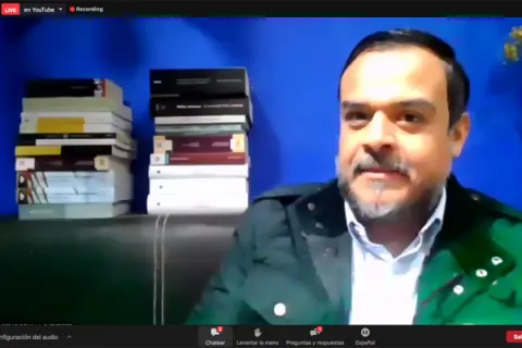 Captura de pantalla de la sesión virtual