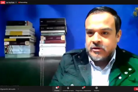 Captura de pantalla de la sesión virtual