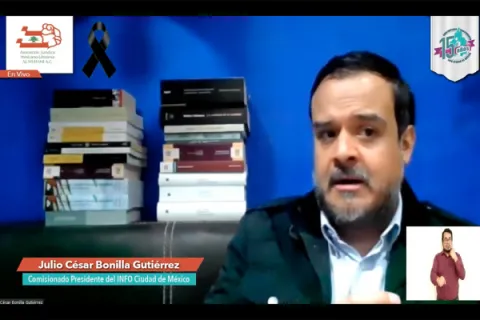 Captura de pantalla de la sesión virtual