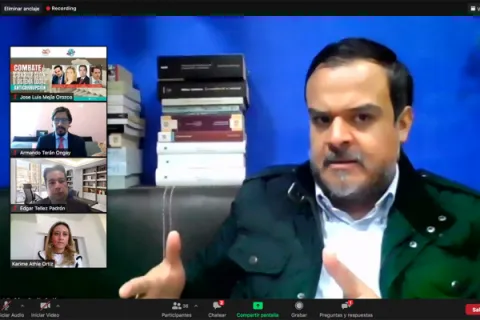 Captura de pantalla de la sesión virtual
