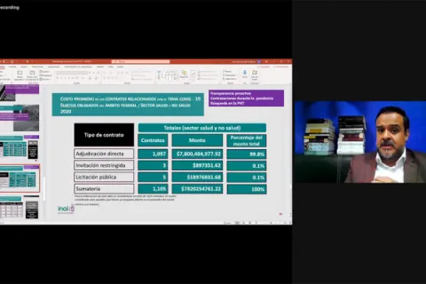 Captura de pantalla de la sesión virtual