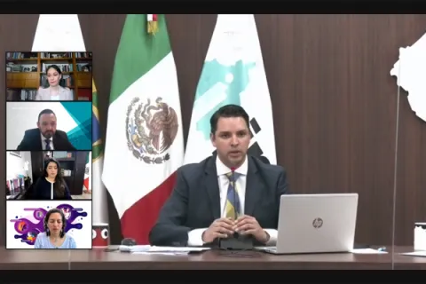 Captura de pantalla de la sesión virtual