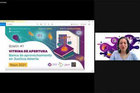 Captura de pantalla de la sesión virtual