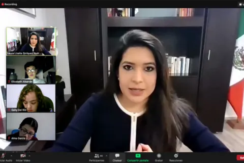 Captura de pantalla de la sesión virtual