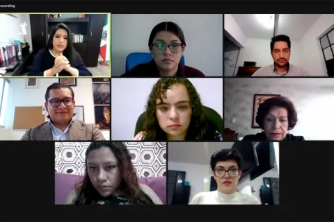 Captura de pantalla de la sesión virtual