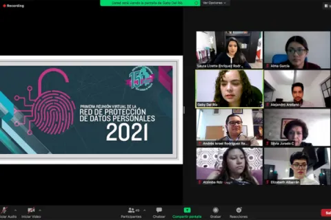 Captura de pantalla de la sesión virtual