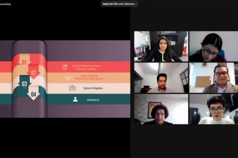 Captura de pantalla de la sesión virtual