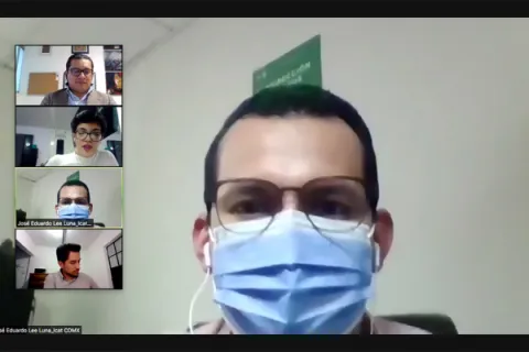 Captura de pantalla de la sesión virtual