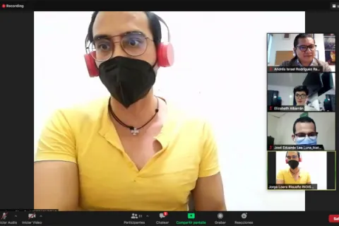 Captura de pantalla de la sesión virtual