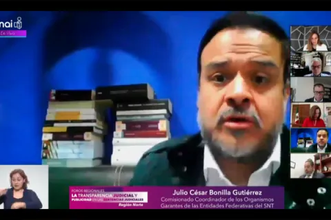 Captura de pantalla de la sesión virtual