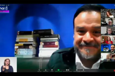 Captura de pantalla de la sesión virtual