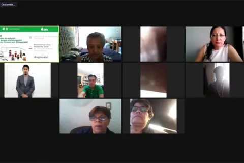 Captura de pantalla de la sesión virtual