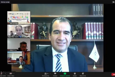 Captura de pantalla de la sesión virtual