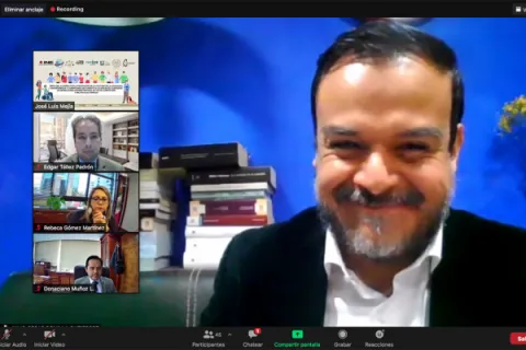 Captura de pantalla de la sesión virtual
