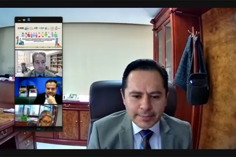 Captura de pantalla de la sesión virtual