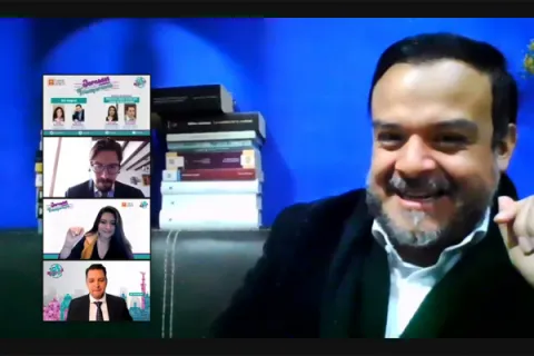 Captura de pantalla de la sesión virtual