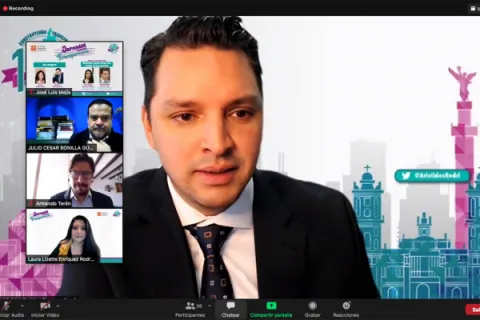 Captura de pantalla de la sesión virtual