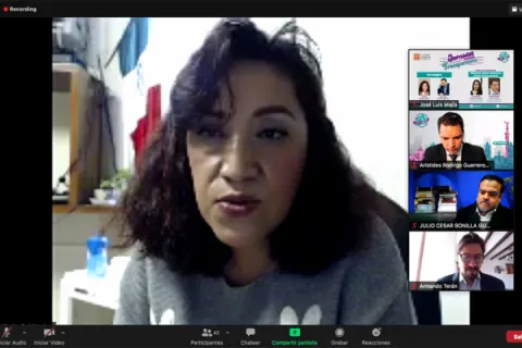 Captura de pantalla de la sesión virtual
