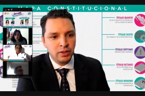 Captura de pantalla de la sesión virtual