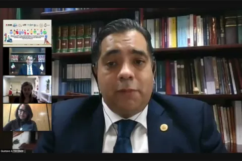 Captura de pantalla de la sesión virtual