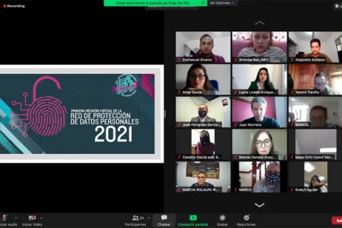 Captura de pantalla de la sesión virtual