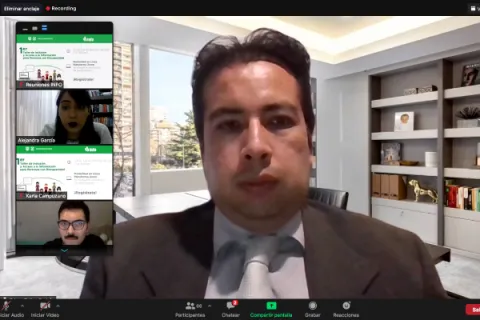 Captura de pantalla de la sesión virtual