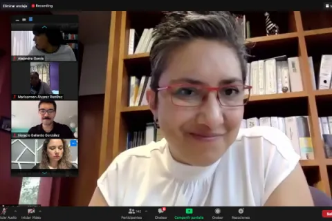 Captura de pantalla de la sesión virtual