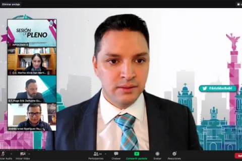 Captura de pantalla de la sesión virtual