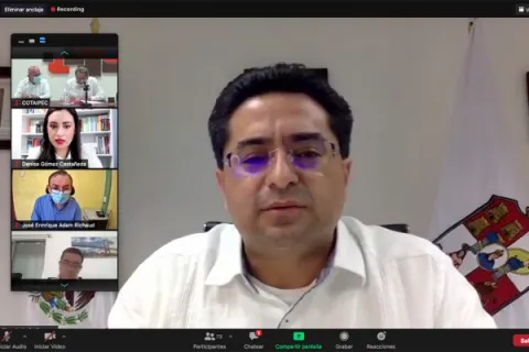 Captura de pantalla de la sesión virtual