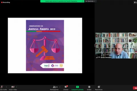 Captura de pantalla de la sesión virtual