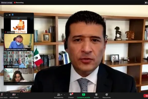 Captura de pantalla de la sesión virtual