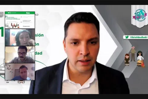 Captura de pantalla de la sesión virtual