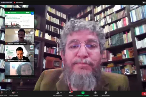 Captura de pantalla de la sesión virtual