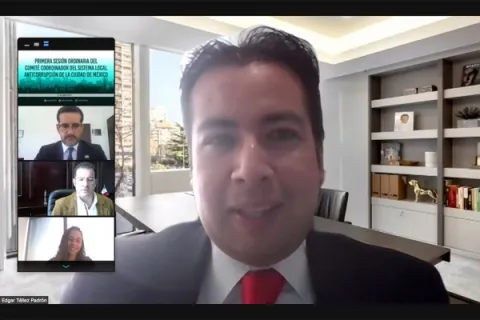 Captura de pantalla de la sesión virtual