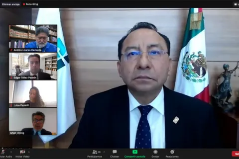 Captura de pantalla de la sesión virtual