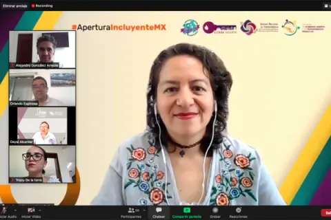 Captura de pantalla de la sesión virtual