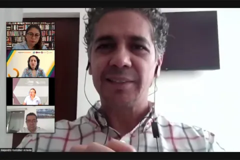 Captura de pantalla de la sesión virtual