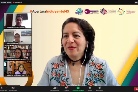 Captura de pantalla de la sesión virtual
