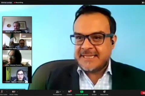 Captura de pantalla de la sesión virtual