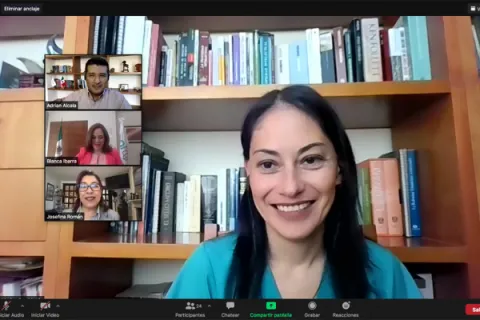 Captura de pantalla de la sesión virtual