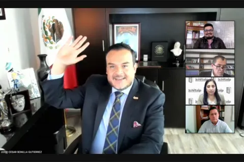 Captura de pantalla de la sesión virtual