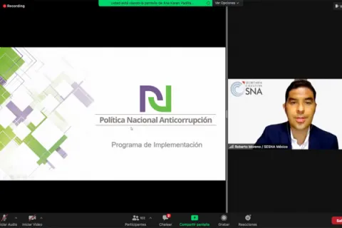 Captura de pantalla de la sesión virtual